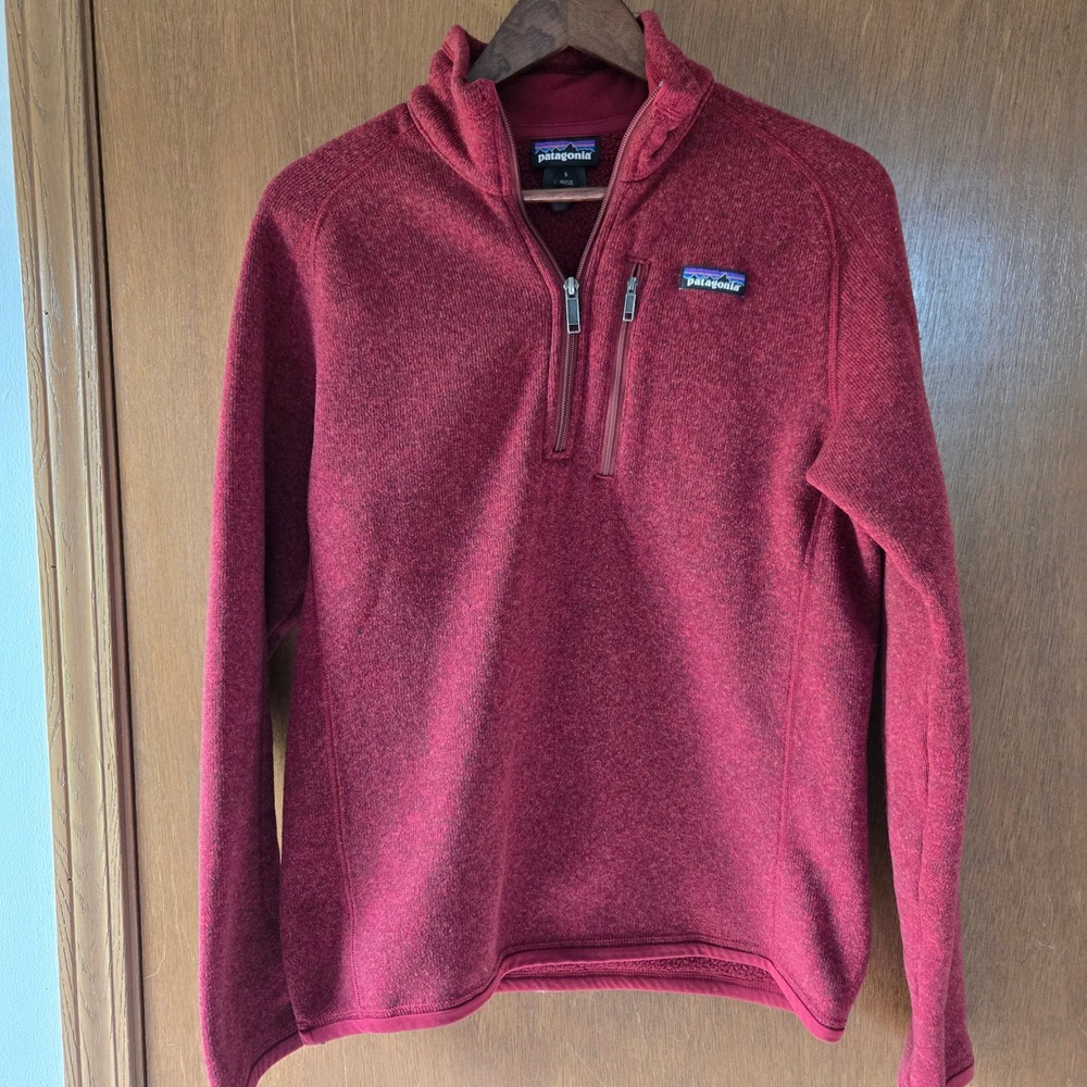 Patagonia Better Sweater 1/4 Zip Pullover Red Heather Mens Small